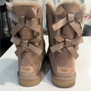 UGG Bailey Women's Brown Boots with Ribbon Accents